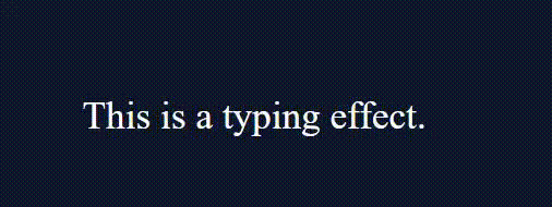 Typing Effect